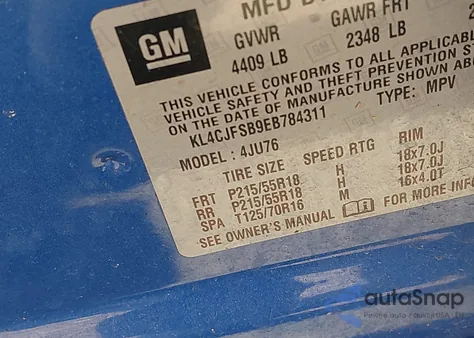 2014 Buick Encore Convenience z USA, uszkodzony, nr VIN KL4CJFSB9EB784311